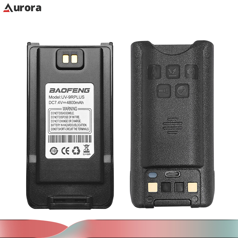 Baofeng UV-9R Pro Li-ion Battery 2800/4800mAh UV-9R Plus Enlarge Li-ion Batteries Type-C Charging BL-9 GMRS-9R Radio Replacement. 