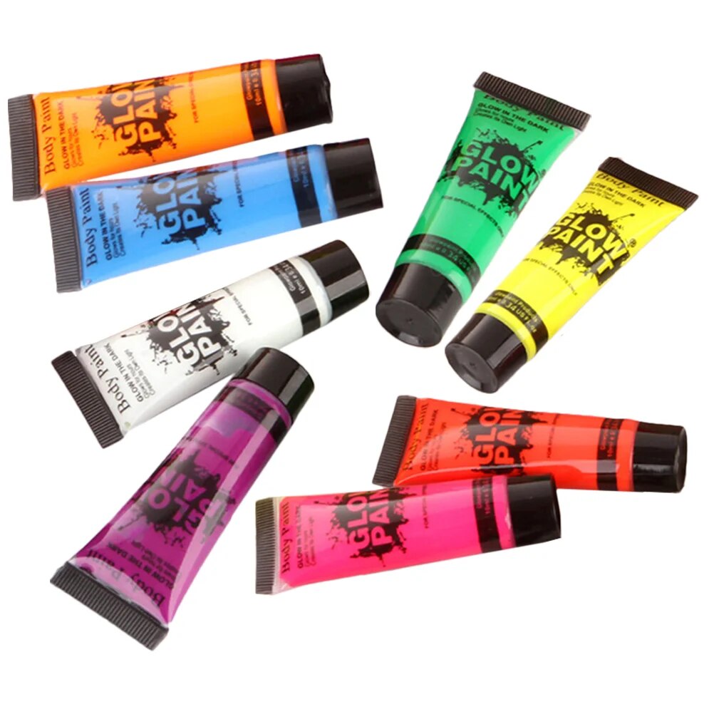 Glow in the Dark Face Paint Glowing Body Paint Neon Face Paint Makeup Face Paint for Halloween. 