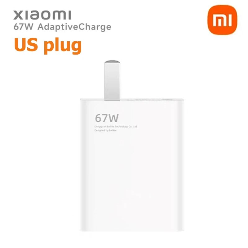 Xiaomi 67W Charger Original Fast Charging Cargador USB C Cable EU US Wall Adapter Mi 14 13 12 Redmi Note 13 12 Pro Turbo Poco F5. 