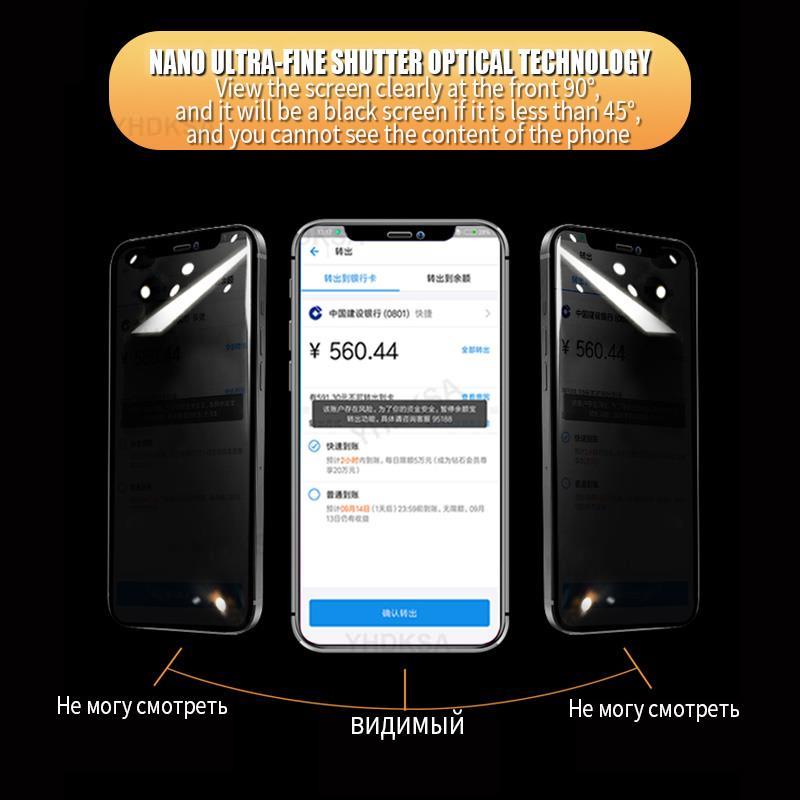 Shadow 2020 Electric us SE 8 6 Pl Anti-Spyware Tempered 100D Pro Xini 113 12 m4 14 1hone 1 for iPs Max X XR Privacy Screen Protector Glass for Iphone 7. 