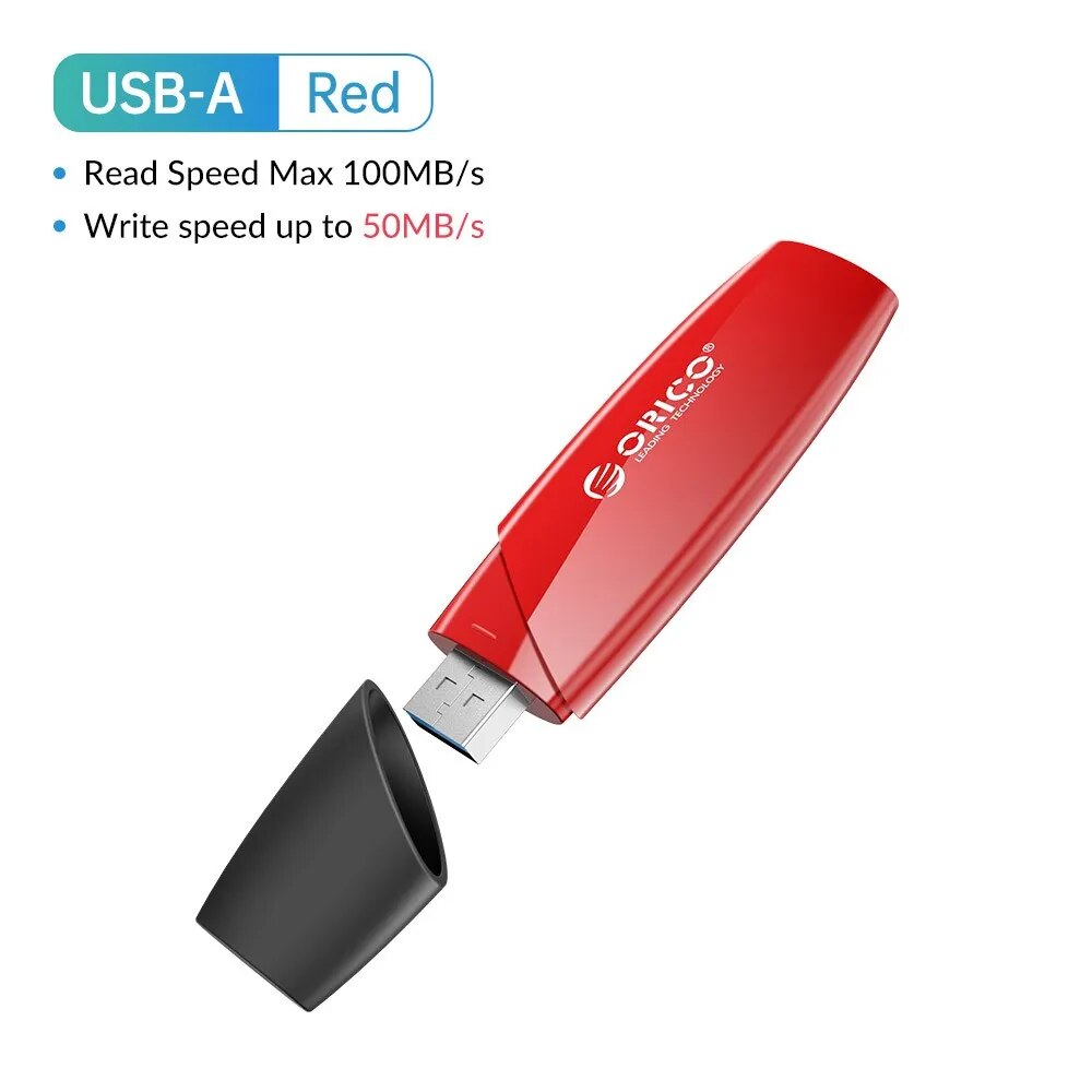 ORICO New Trend USB3.0 USB Flash Drives 32GB 64GB 128GB 256GB Pen Drive USB 3.0 Stick Pendrive Black Red for External Storage. 