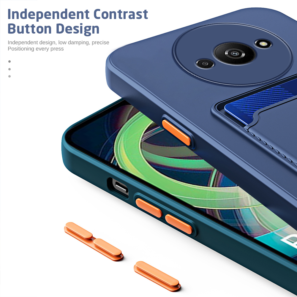 For Xiaomi Redmi A3/Poco C61 Rubik's Cube Card TPU Case for Redmy a3 Poco C61 Solid Color Anti-Fingerprint All-Inclusive Phone Back Cover. 