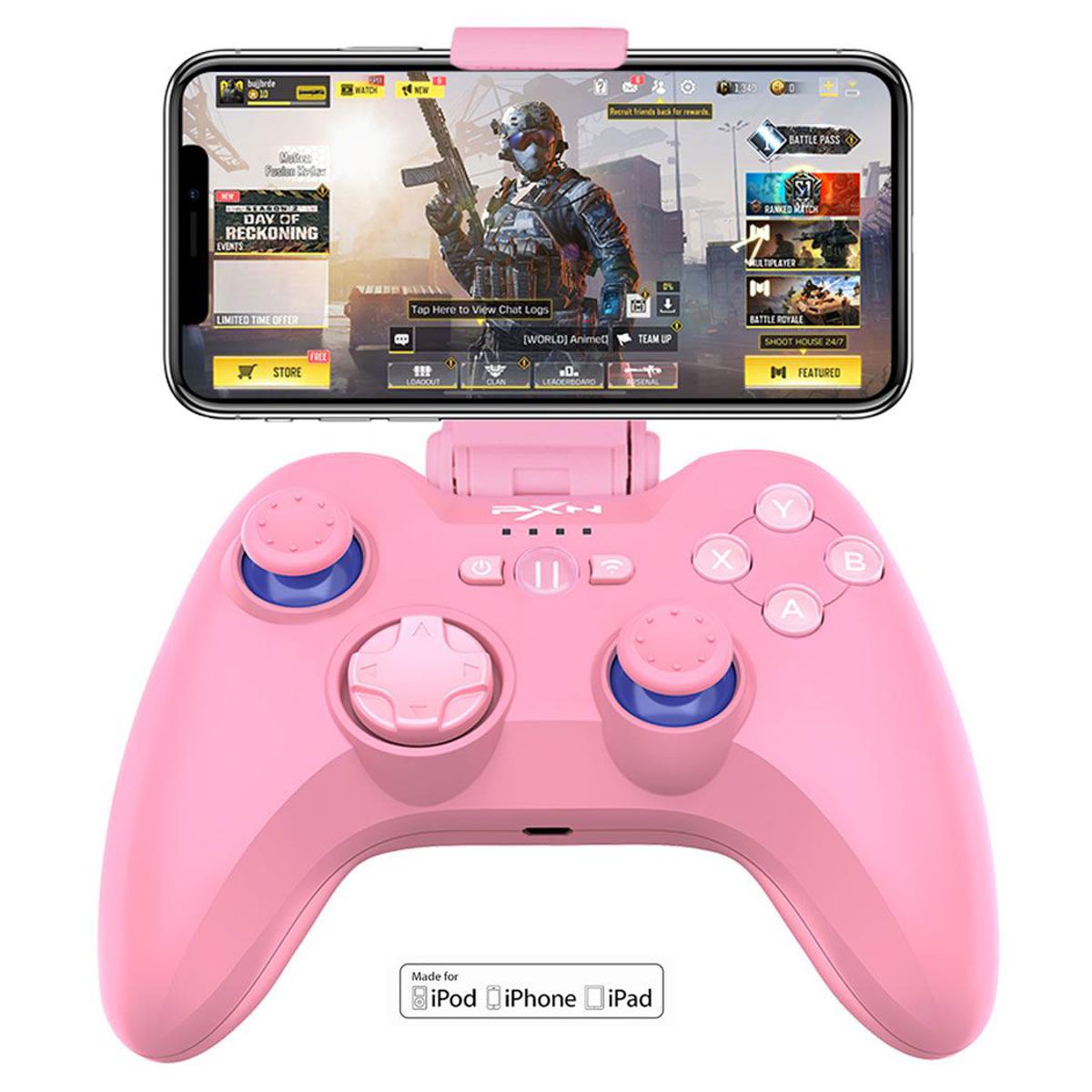 PXN 6603 Wireless Bluetooth Gaming Controller for MFi Mobile Game Joystick Gamepad With Clamp