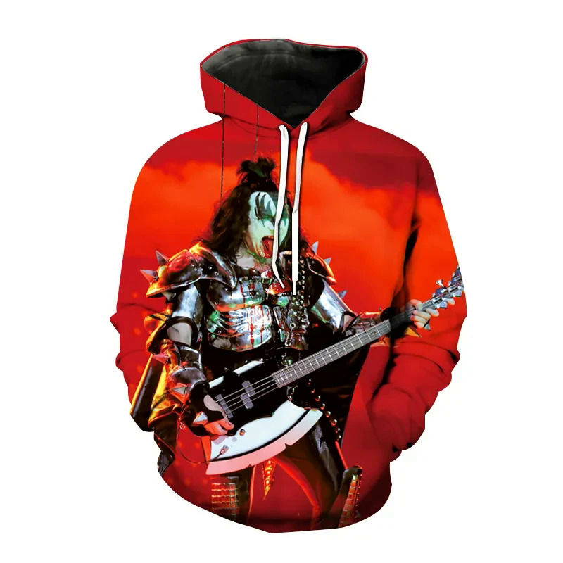 New kiss heavy metal rock band hoodies 3D printed men women fashion trend sweatshirt street popular high quality men's clothing. 