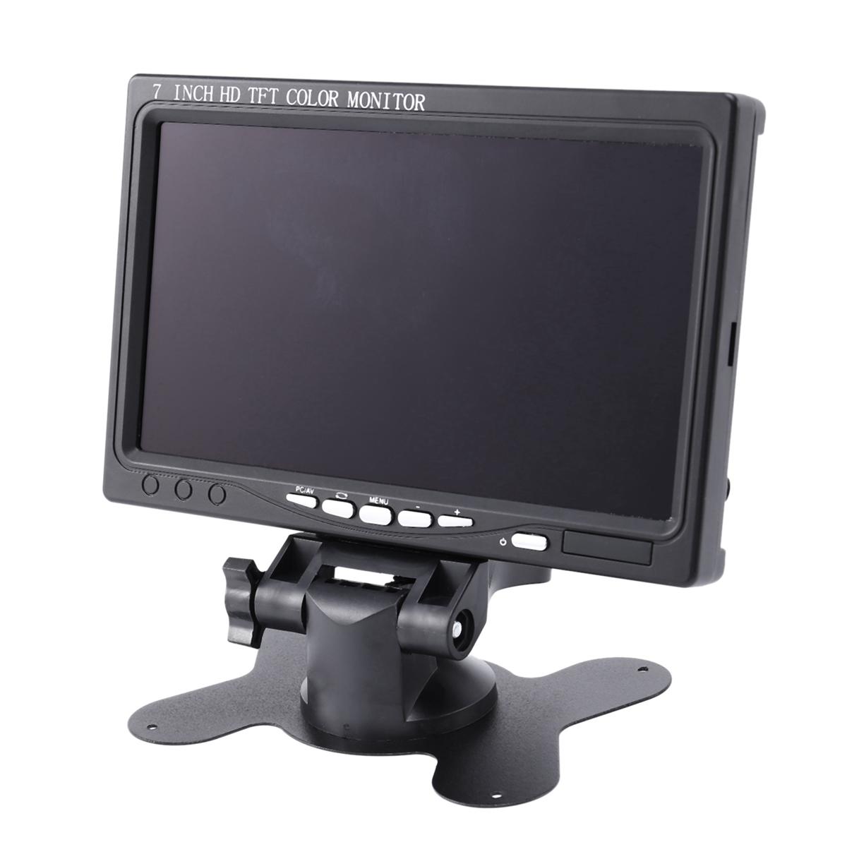 ARELENE 2pcs 7 Inch Portable Monitor 1024X600 Display HDMI-Compatible/VGA/AV Photography Monitor EU Plug