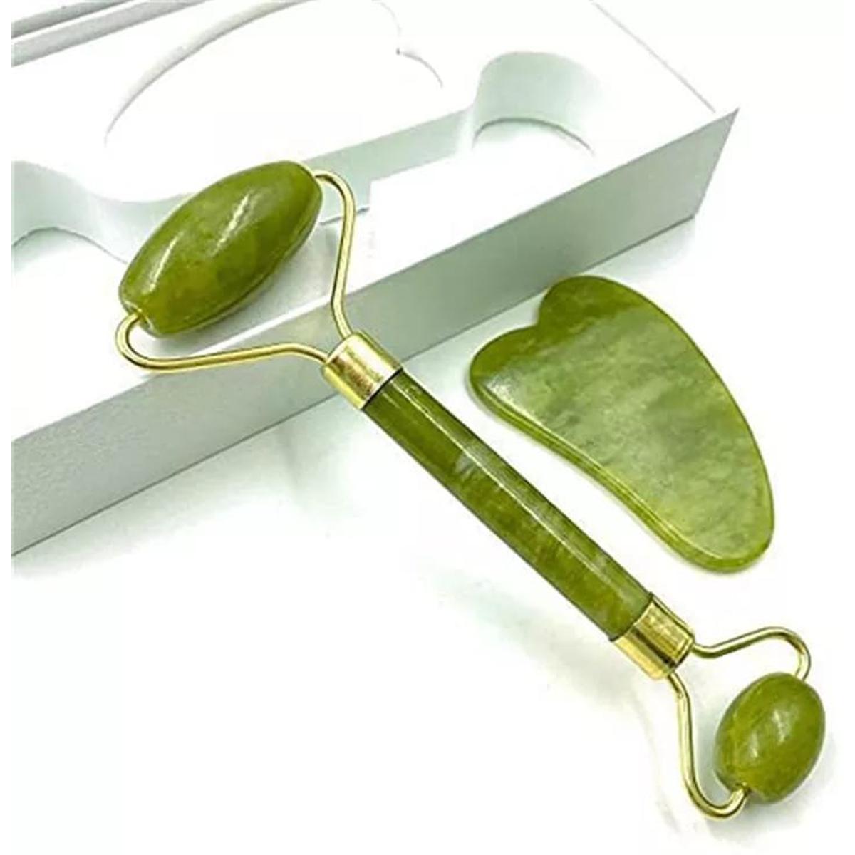 Jade roller and Gua sha set for face