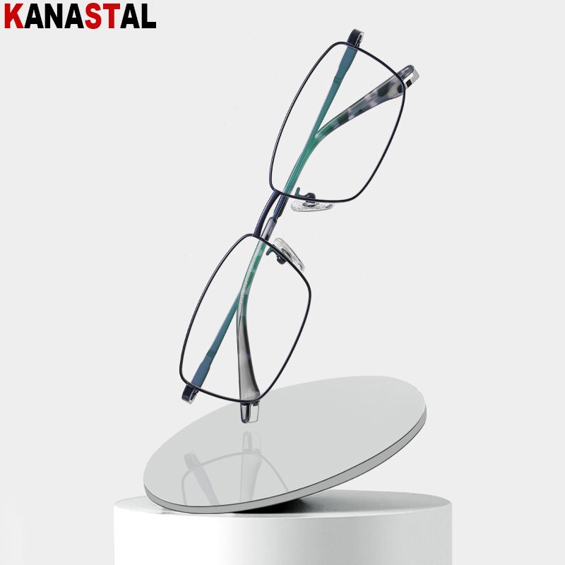 en's Light ng eading lasses ew ure itanium Eyeglasses Frame yopia resbyopia rescription Lens Opts Eyewear. 