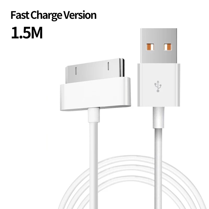 1-2 PCS 30 Pin USB Cable For iPhone 4S 4 3GS iPad 1 2 3 iPod Nano Touch Charger Wire Fast Charging Data Synchronisation Cable. 