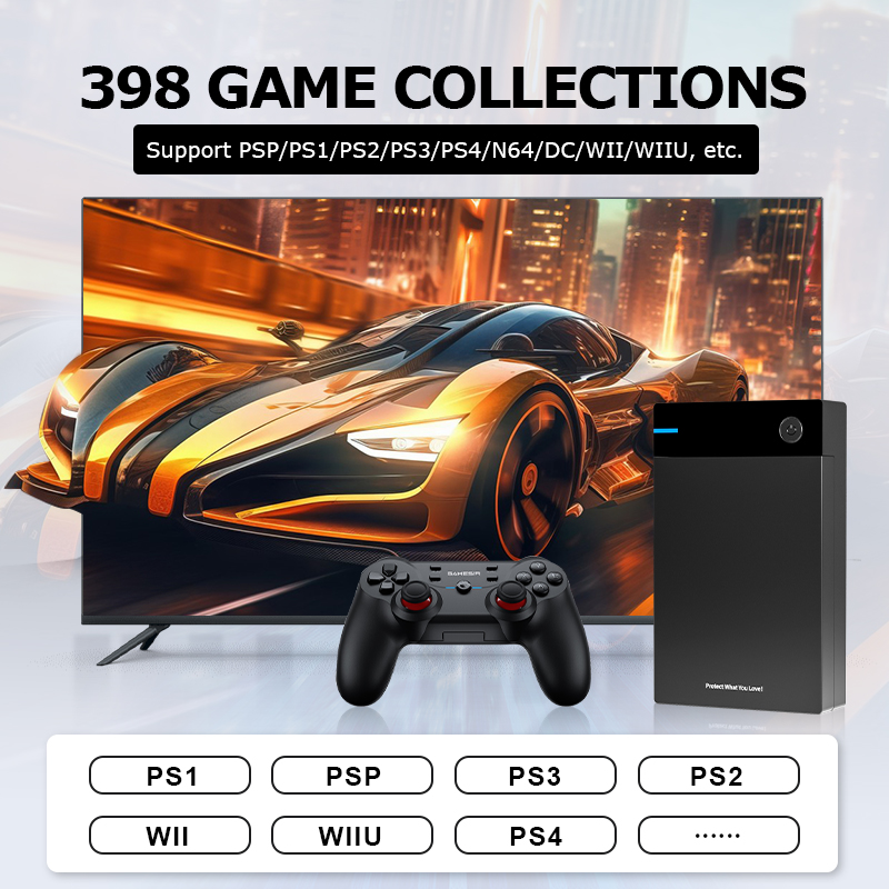 Hyperspin HDD WIth 100000 Retro Game For PS4/PS3/PS2/Wii/Wiiu/SS/PSP/N64 External Portable Hard Drive Disk for Win PC/Laptop. 