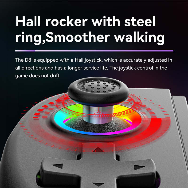 BSP D8 RGB Tablet denetleyicisi için kablosuz kolu anahtarı oyun P3 P4 Android IOS için Bluetooth germe Joystick Gamepad. 