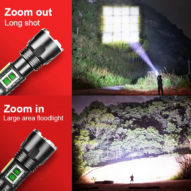20000 lumens xhp160 led super bright LED flashlight Q5 zooming torch tactical flash light waterproof lantern camping hand lamp. 