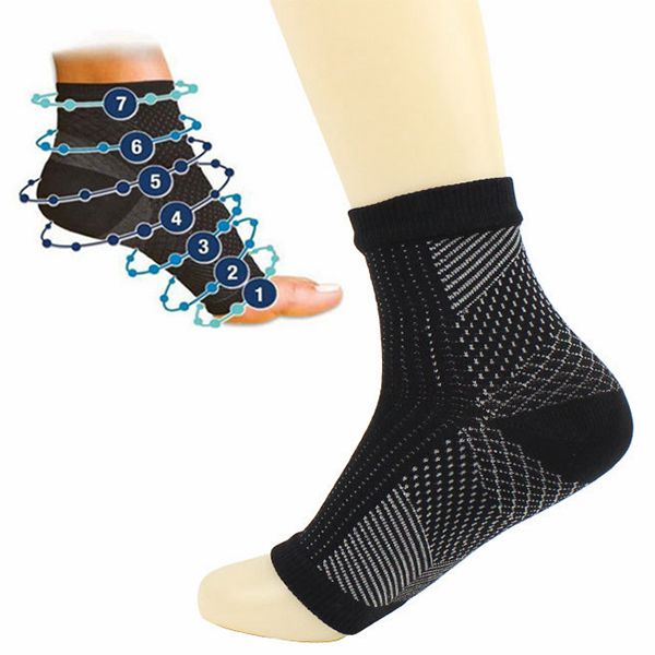 1 Pair Foot Ankle Compression Socks Anti Fatigue Feet Sleeve -L/XL
