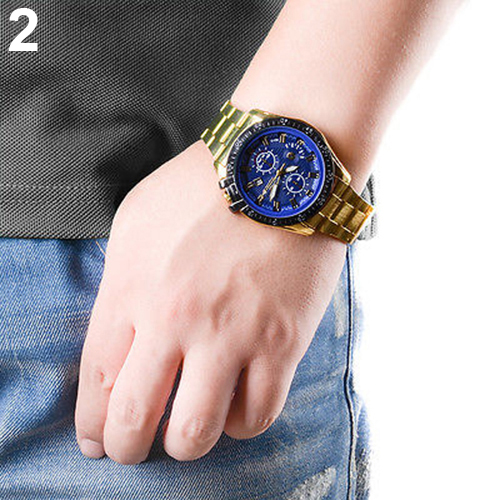 (NEW)Prism Men Quartz Watch Precise Round Dial Pointer Display Shockproof Hidden Clasp Chronograph with Car Wheel Rim Hub Design Automatic Quartz Wristwatch Male Clock for Office