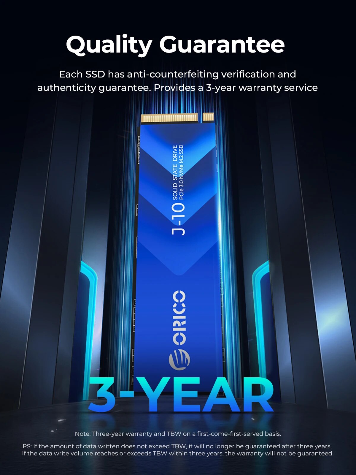 ORICO M.2 SSD M2 NVMe SSD PCIe 3.0 SSD NVMe Gen3 x4 SSD M.2 M Key 2280mm Internal Solid State Drive 1TB 2TB 4TB w/ Cooling Vest. 