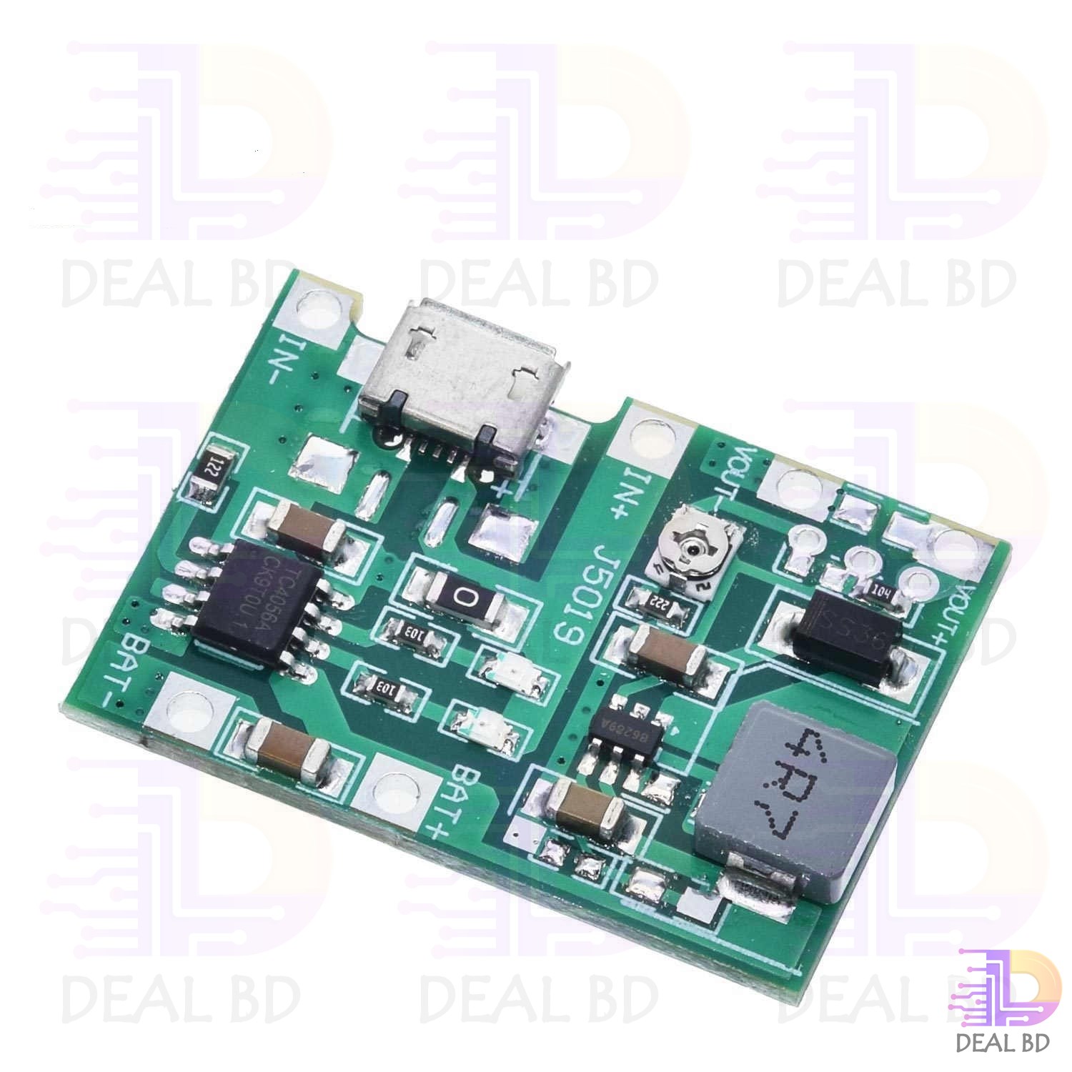 Lithium Li-ion 18650 3.7V 4.2V Battery Charger Board DC-DC Step Up Boost Module Integrated Circuits. 