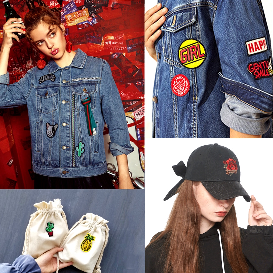 1 PCS Pop Style Text Patch for Clothing Embroidery Sewing Applique Funny Graffiti Patch DIY Jacket Windbreaker Jeans Bag Garment. 
