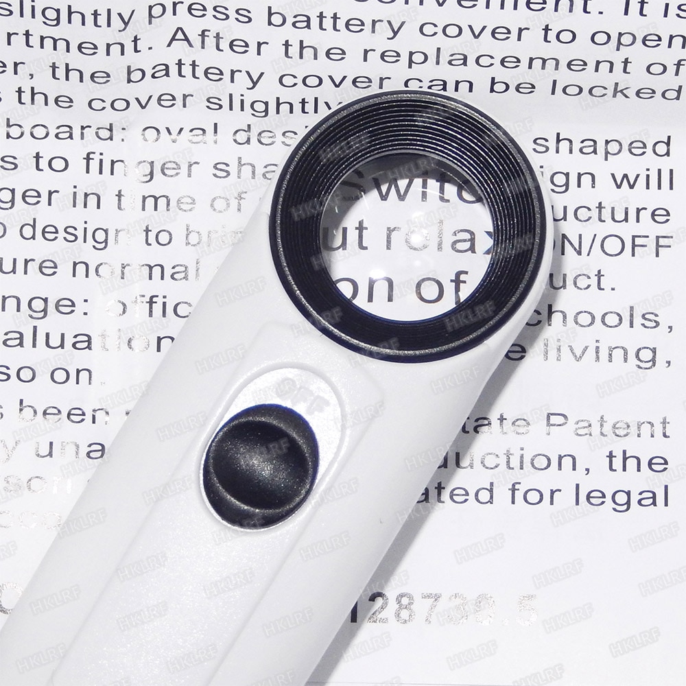 【happy one】Magnifying Glass 40X Handheld Magnifier Loupe Lens 21mm MG6B-1B Microscope Lapop Magnifying Tools. 