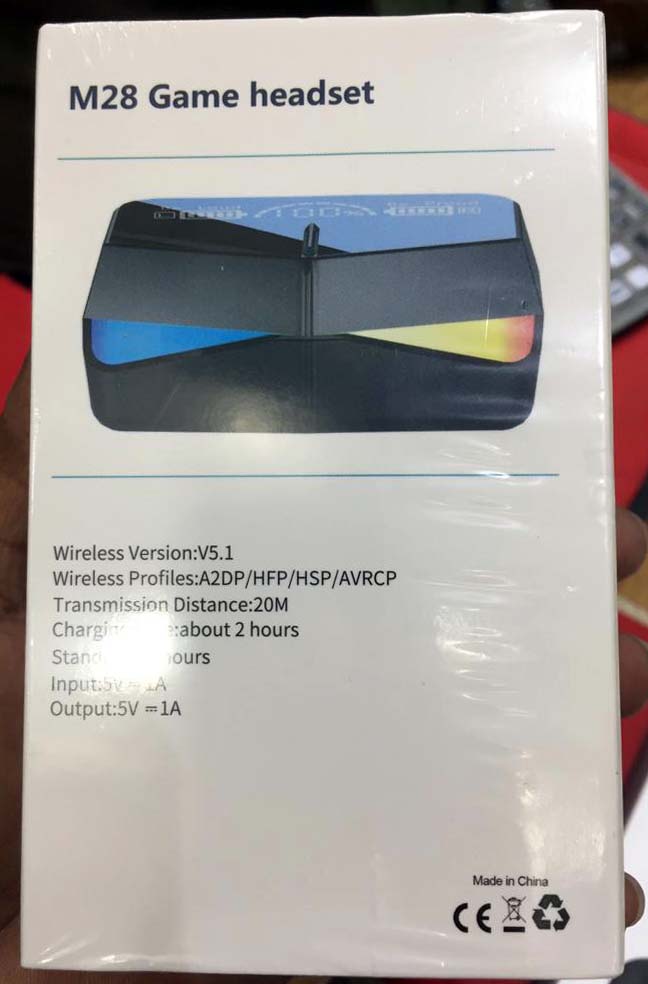 M28 TWS Earbuds True Wireless Stereo Earbuds RGB Low Latency Gaming Earphones Touch Control Bluetooth 5.1 Wireless Headphones With Mirror Screen Mini HD LED Display. 