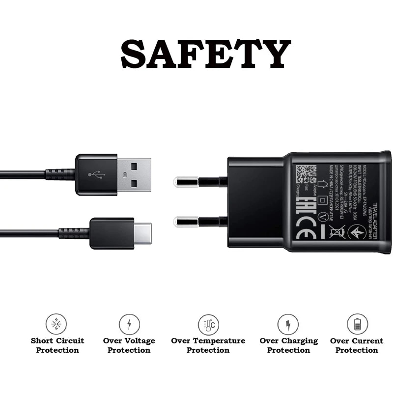USB C Wall Charger 15W Fast Charger for Samsung Galaxy A10E A20E A20S A30S A40 A50 A60 A70 A51 A71 A11 A21S A31 M30 M31 Charging. 