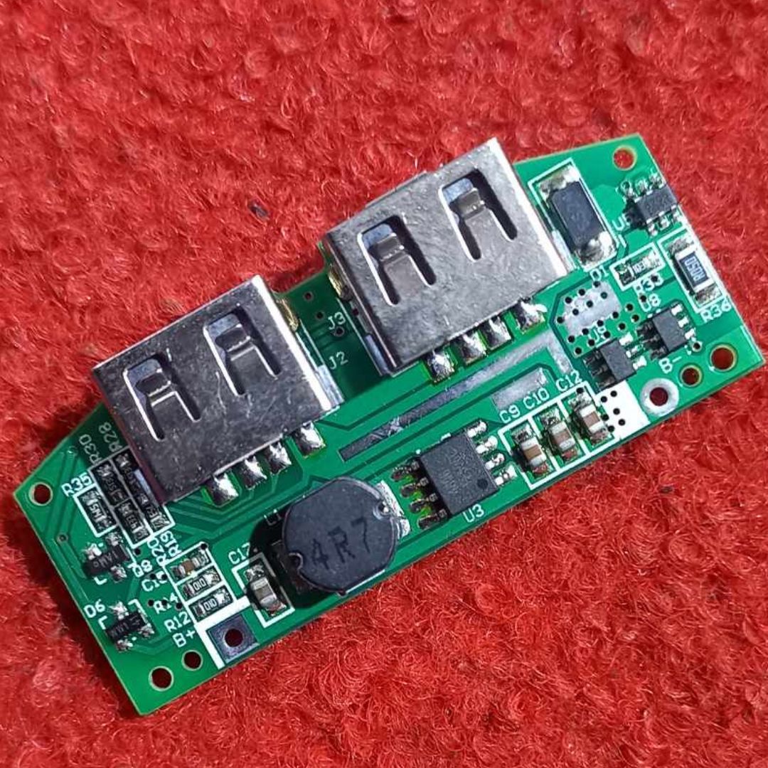 Better Quality Dual USB Power Bank Circuit Input DC 5V 2A Micro USB Socket Output DC 5V 2A 1A Dual USB & BMS Protection Lithium Battery 3.7V 14500 18650 Battery Mobile Phone Charging Module. 