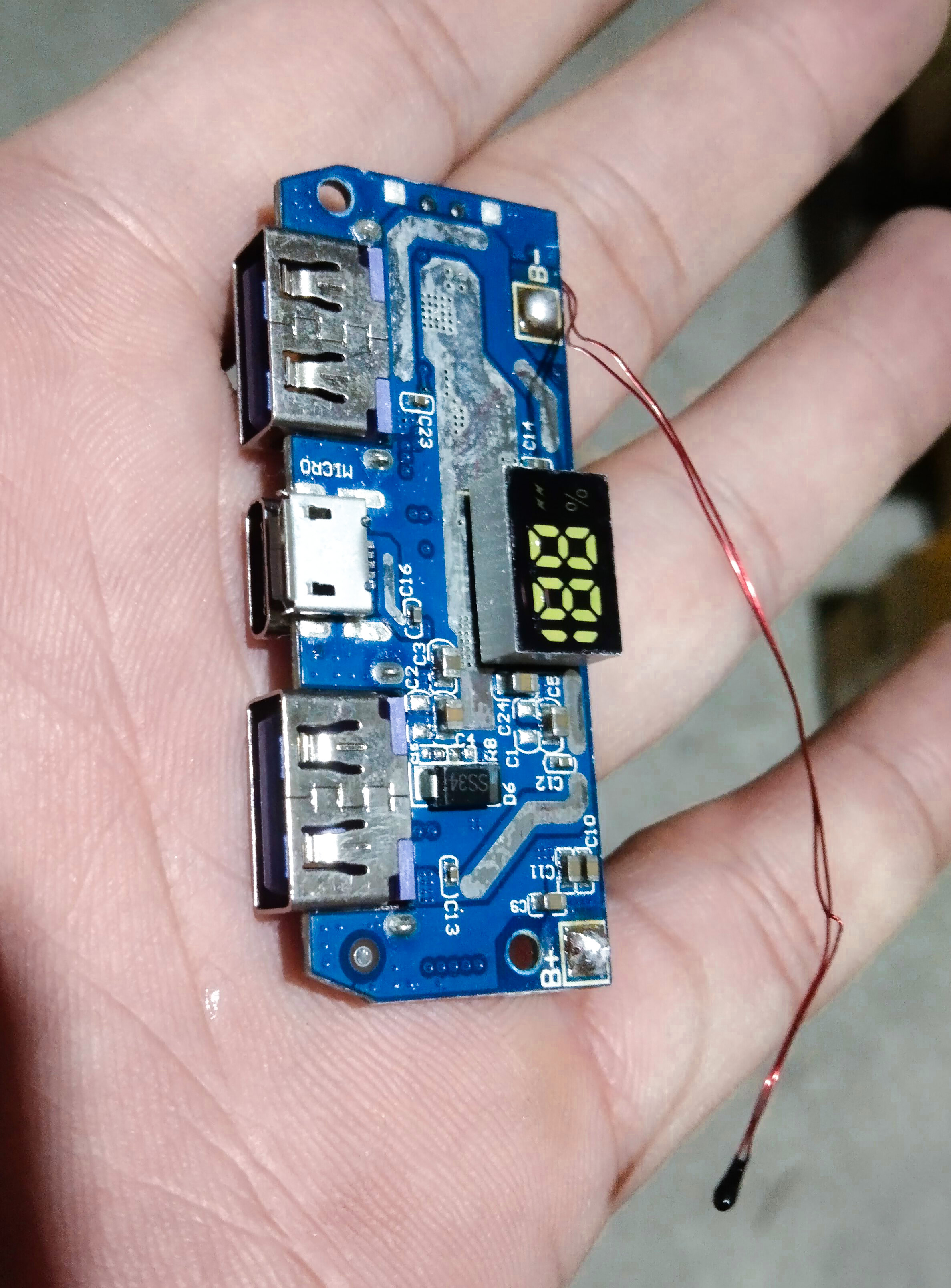 PD 22.5W ip5356 Fast Charging Power Bank Circuit With Display