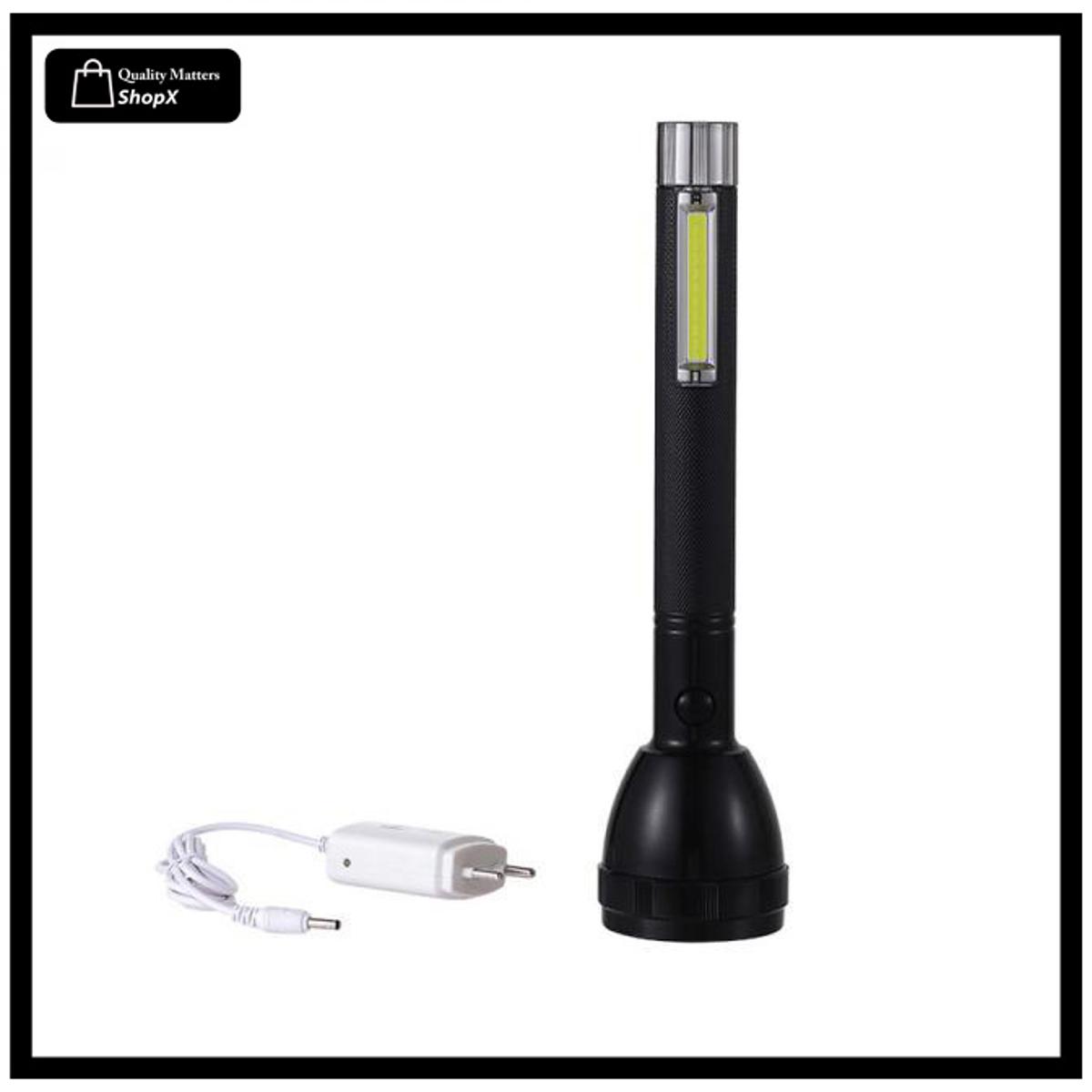 JY SUPER 2080 High Power LED Flashlight Rechargeable 2 In 1 Torch Light Emergency Light