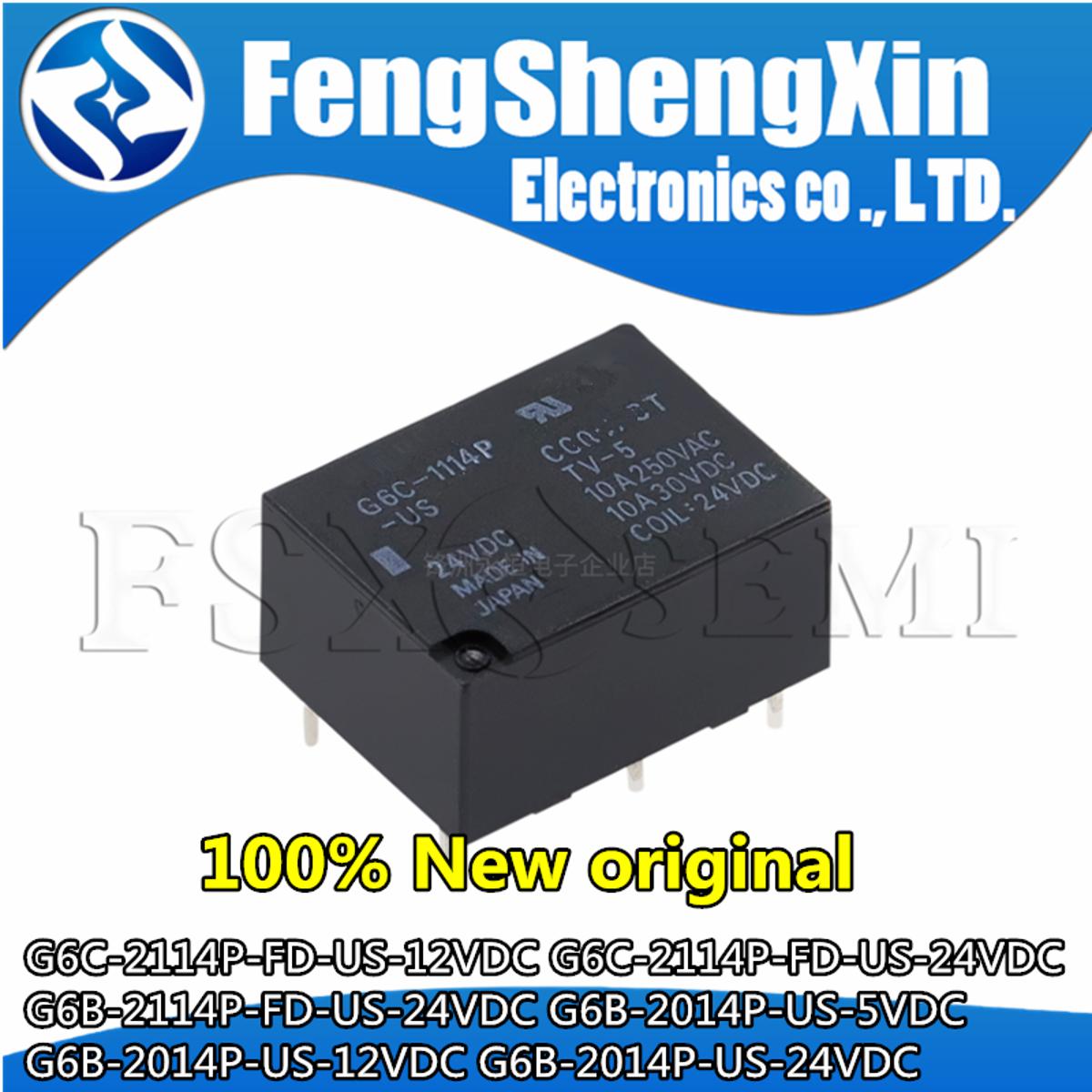 5pcs G6C-2114P-FD-US-12VDC G6C-2114P-FD-US-24VDC G6B-2114P-FD-US-24VDC G6B-2014P-US-5VDC G6B-2014P-US-12VDC G6B-2014P-US-24VDC