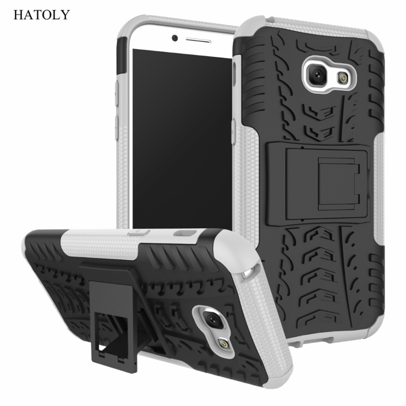 For Cover Samsung Galaxy A5 2017 Case Anti-knock Heavy Duty Armor Stand Cover Silicon Phone Bumper Case For Samsung A5 2017 A520. 
