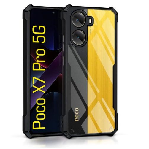 For Xiaomi POCO X7 Pro ,Redmi Turbo 4 Case XUNDD Airbags Shockproof Transparent PC+TPU Camera Protection Cover for Redmi Turbo4 Back Cover Case for Mi Poco X7 Pro 5G | Xiaomi Redmi Turbo 4 5G 360 Degree Protection | Protective Design. 