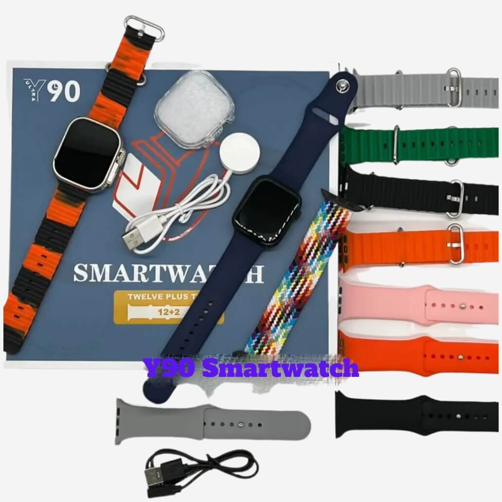 Y90 Ultra Smartwatch with 12 in 1 Straps