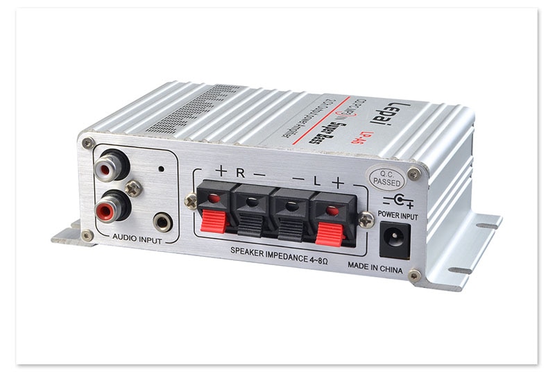 Lepy A6 s 2x15W 2.0 Channel Mini Stereo Class AB dac Bass And Treble Adjust DC 12V For Car Amp - With wer. 