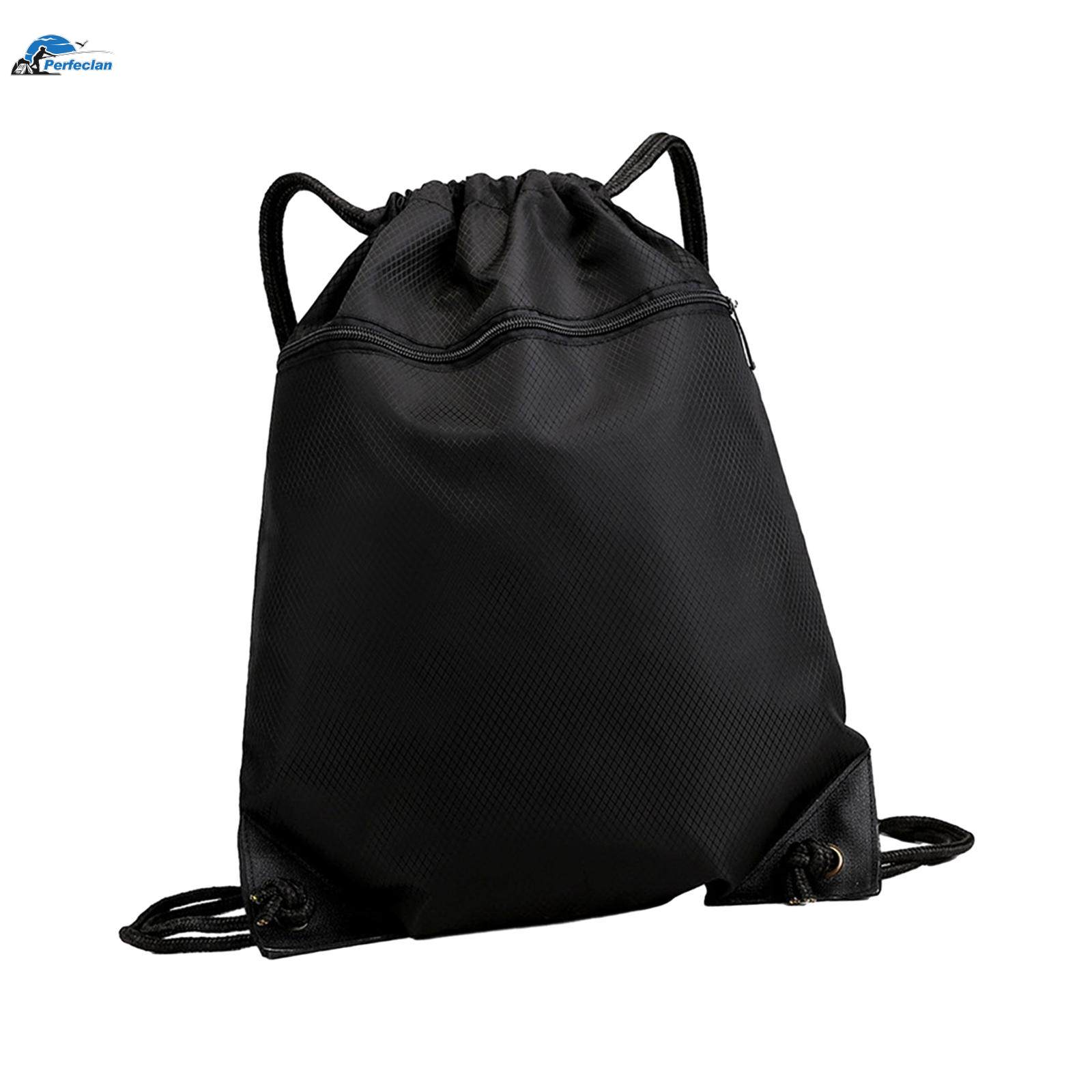 Drawstring Backpack Drawstring Bag PE Bags Ball Holder Large Capacity Rucksack for Black. 