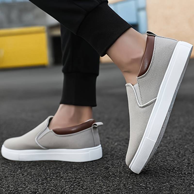 Premium Quality Korean Canvas Casual Loafers - Breathable Slip On For Men. 