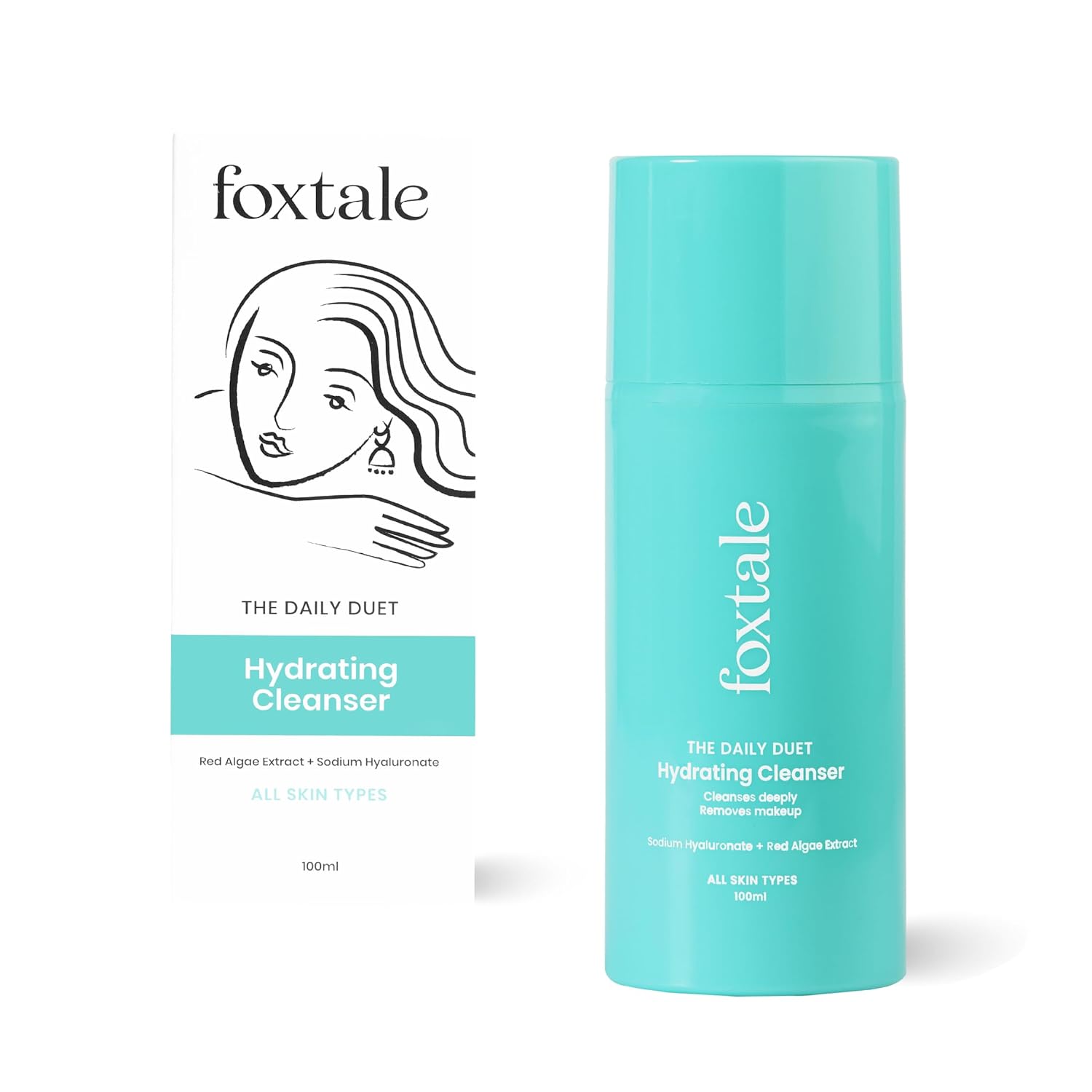 Foxtale The Daily Duet Gentle Hydrating Face wash and Makeup Remover-100 ml