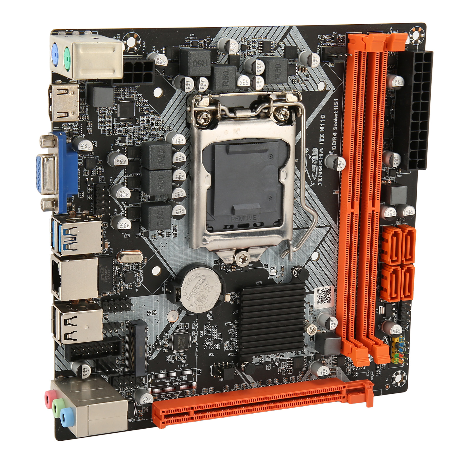 ITX H110 Motherboard Dual Channel DDR4 LGA1151 SATA3.0 M.2 Nvme Support VGA HD Multimedia Interface Gaming Motherboard