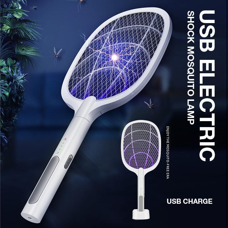 USB Electric Shock Mosqui Rechargeable Electric Foldable Mosquito Killer Racket Fly Swatter Repellent Lamp Zapper Insects Racket