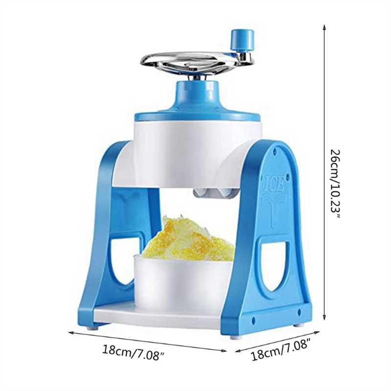 1 Piece Shaved Ice Machine Home Small Manual Ice Crusher Summer Hand-Shake Ice and Hail Ice Ice Breaker Make Ice Maker Blue. 