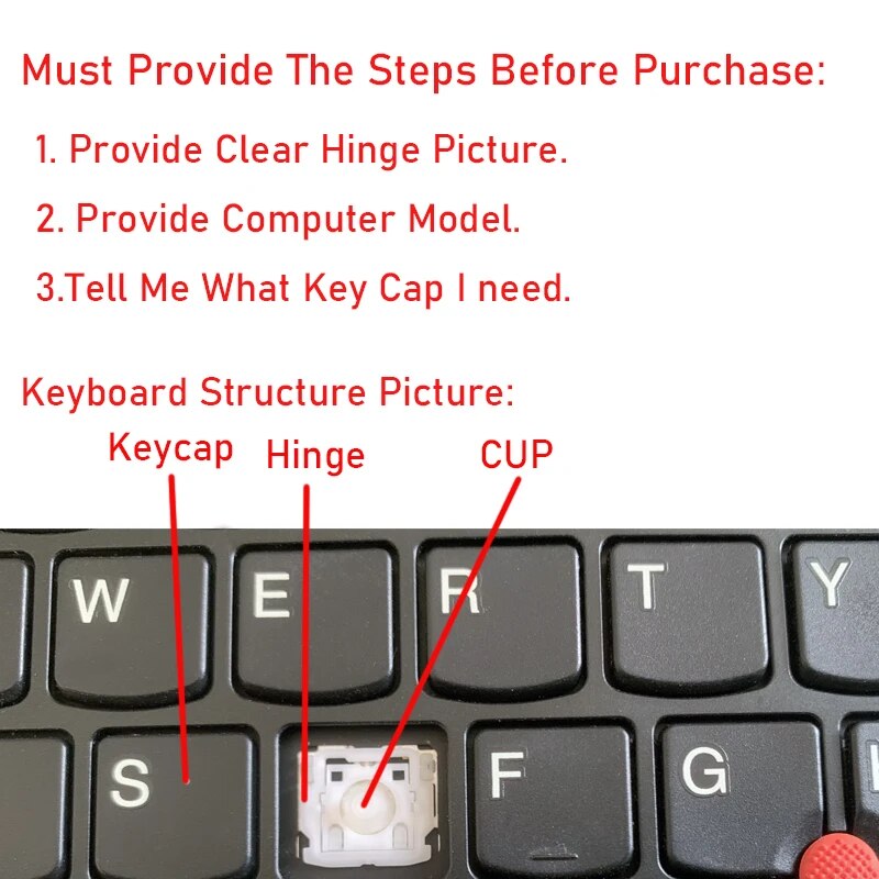 Keyboard Replacement Keycap Key cap Scissor Clip Hinge For Asus Rog Strix G16 2023 G614 G614J G634. 