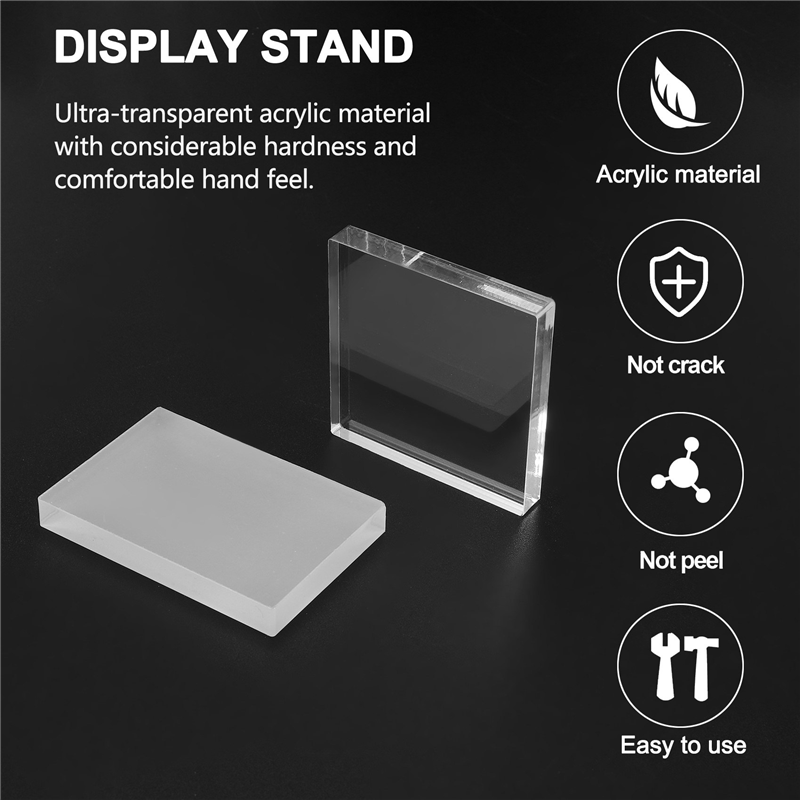 5Pc Clear Stamp Acrylic Block Set for Transparent Acrylic Stamp Pad. 