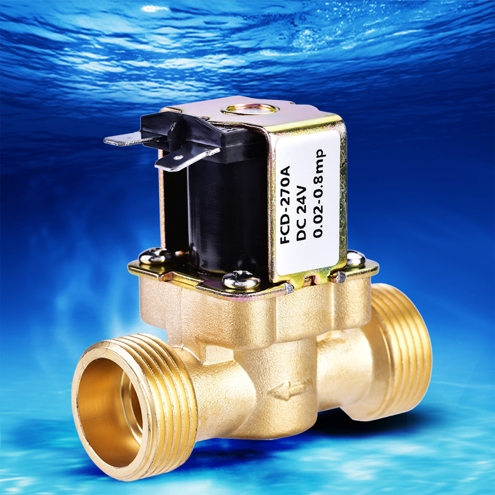 Electric Water Valve, Stable Brass Electric Solenoid Valve, for Prevent The Dry Burning Easy Install And Maintain. 
