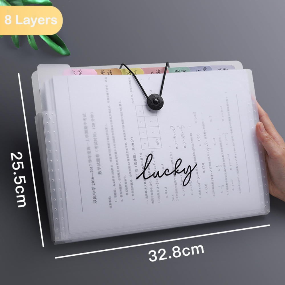File Organizer With 8/12 Pockets Zipper File Folder Transparent File Packet. Multi-pocket File Folder Expandable File Holder Waterproof Expanding File Folder. 