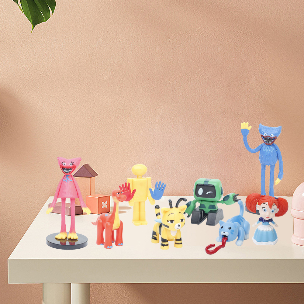 （New）et Of 8 Pc Poppy Playtime Mini Figure Huggy Wuggy Figure Toy. 