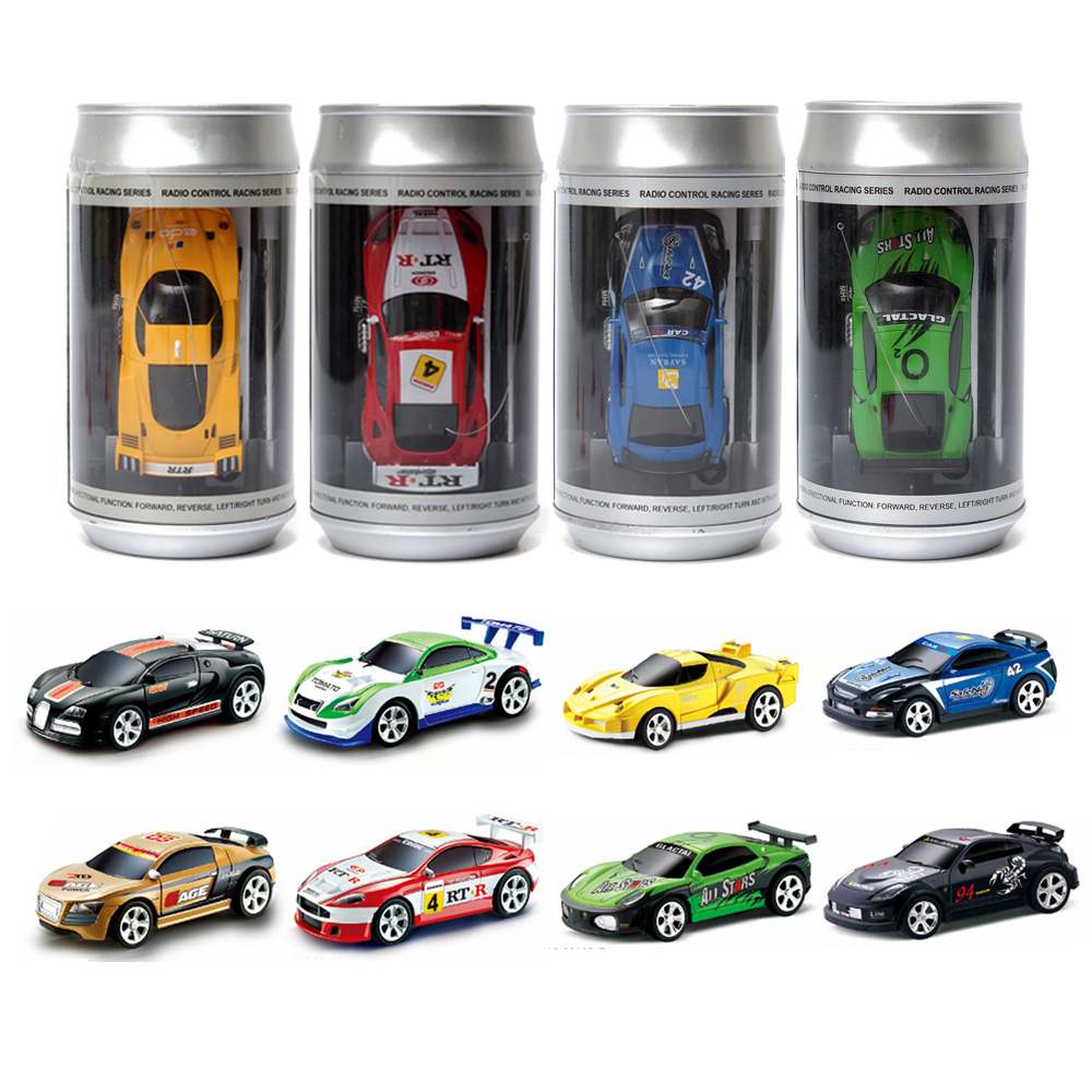 【VisioN Shop】8 Colors 20KM/H Coke Can Mini RC Car Radio Remote Control Car 4 Frequencies Toy For. 