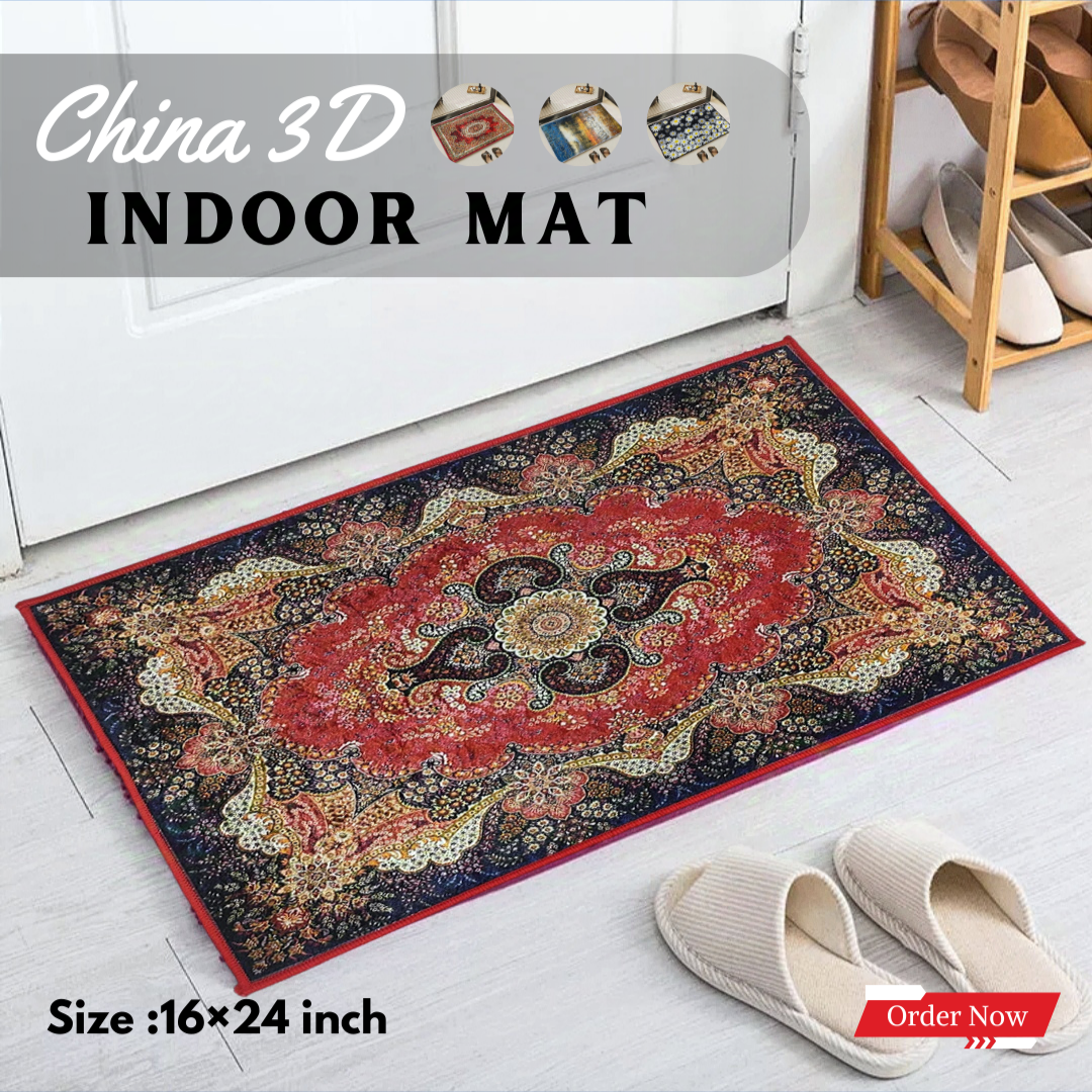 China 3D Door Mat Paposh Doormat Water Absorbent Floor mat 16 * 24 inch anti slip mat Red , Blue , Black , White Indoor mat Room mat Rugs carpet. 