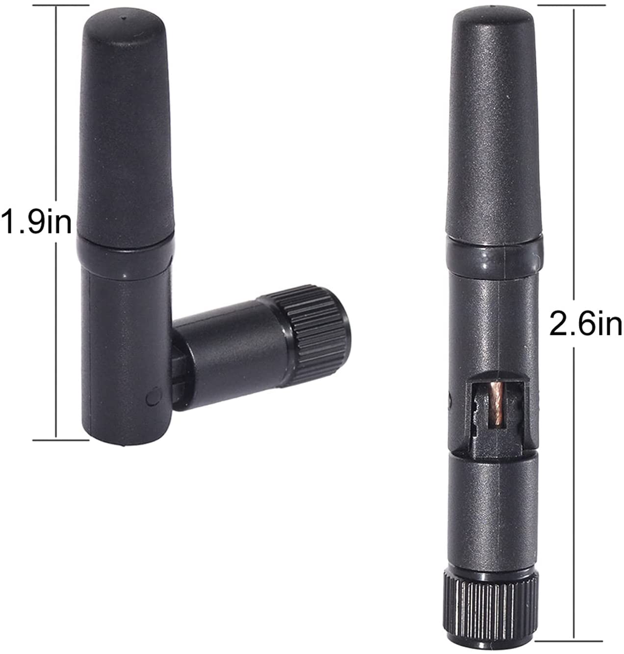 Eightwood Wifi Antenna Dual Band 2.4ghz 5ghz Rp-Sma For Pc Desk Computer Wifi Router Wireless Back Up Camera 2pcs