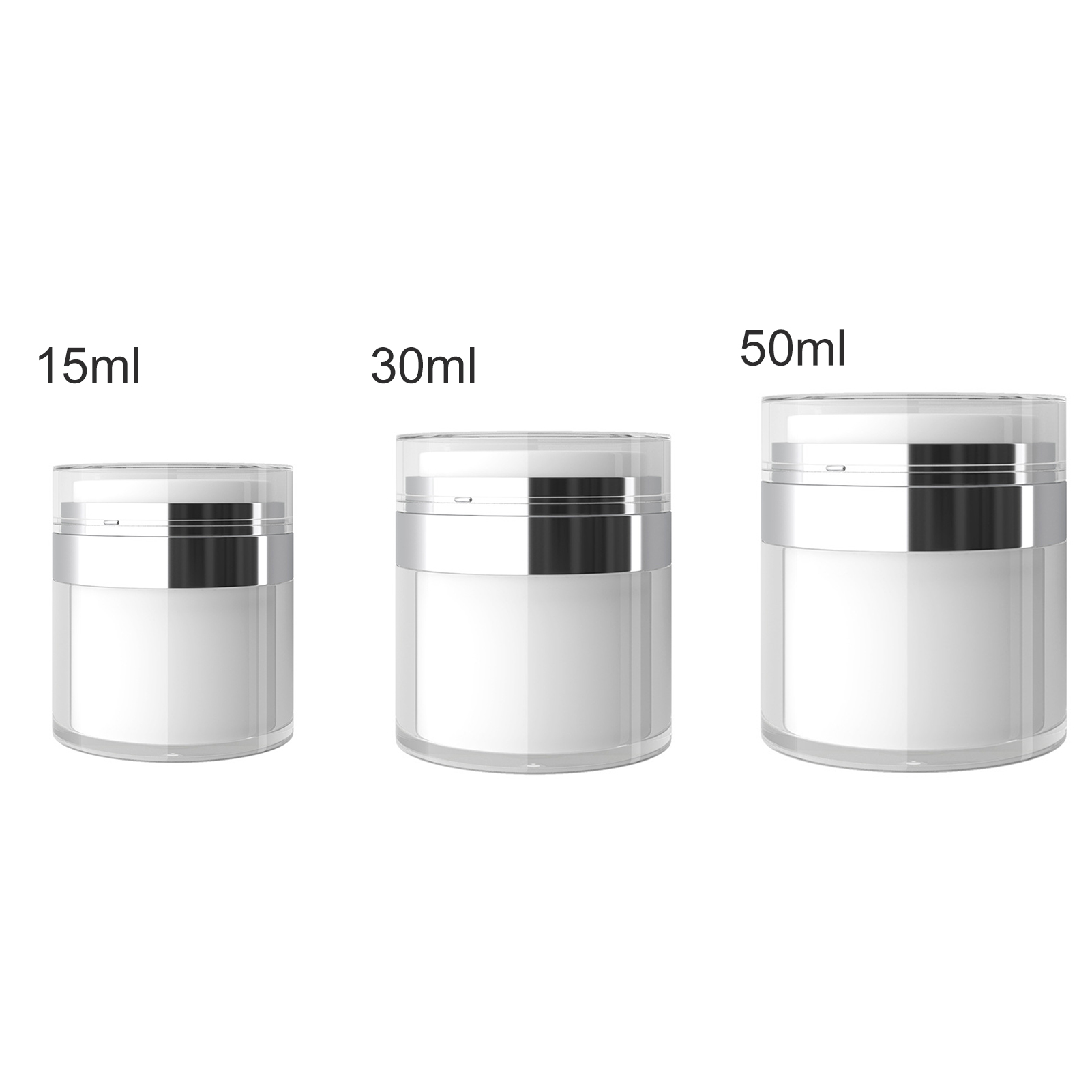 15ml/30ml/50ml Cream Bottle Portable Leak-proof Empty Airless Moisturizer Face Cream Dispenser for Travel. 
