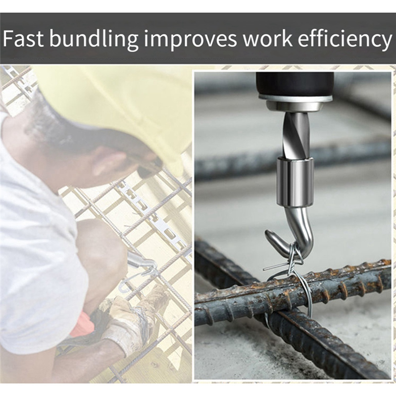 Semi-Automatic Tying Machine Wire Knoting Pliers Straight Pull Bar Binding Hook Construction Site Winding Tool Easy Install Easy to Use A. 
