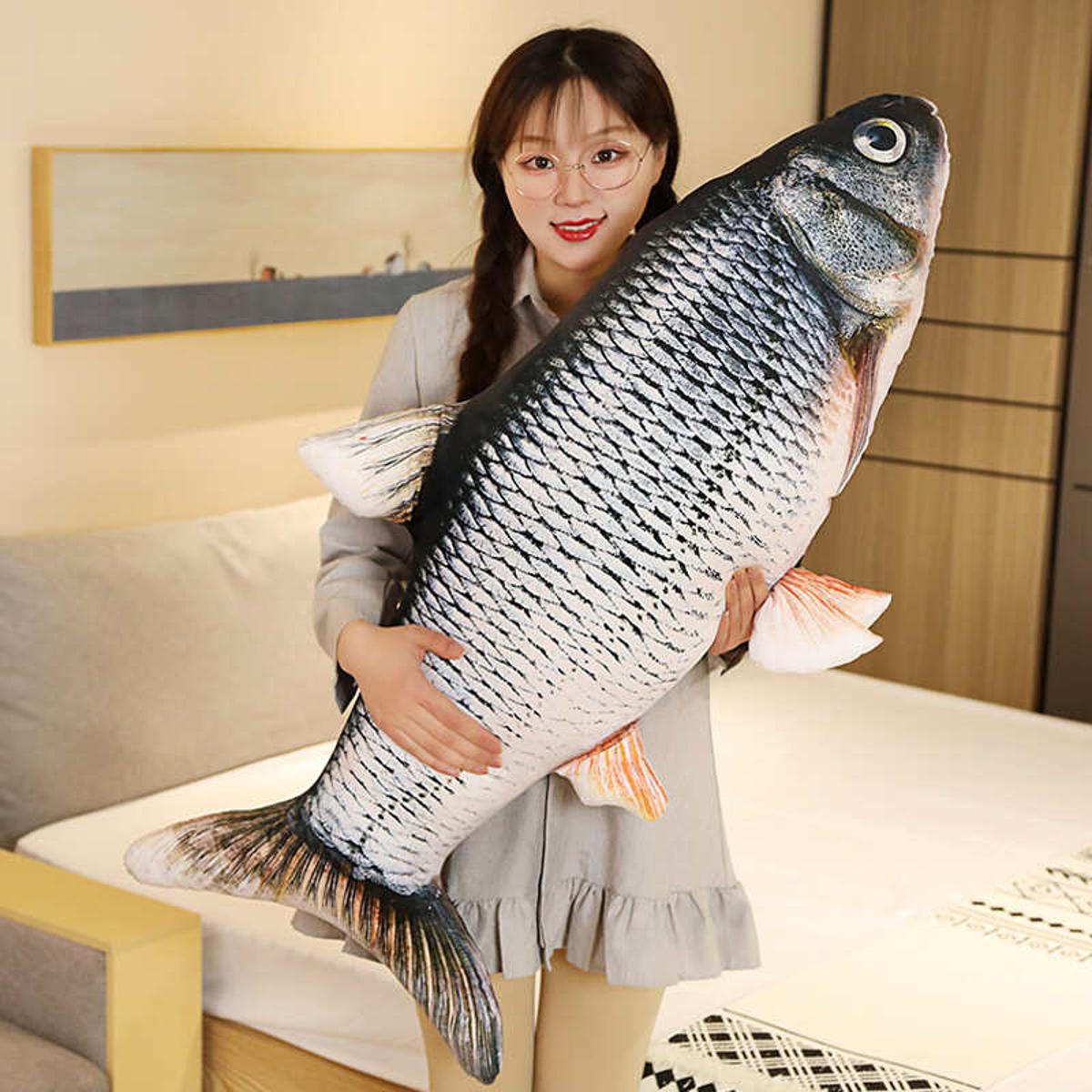 Realistic fish hot sale pillow