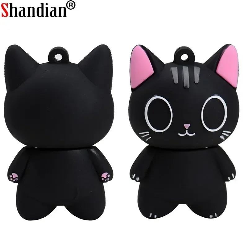 Cute Cartoon USB Flash Drive 64GB Pink Cartoon Pen Drive 32GB Red Keyless Chain Memory Stick 16GB Storage Device White Pendrive. 