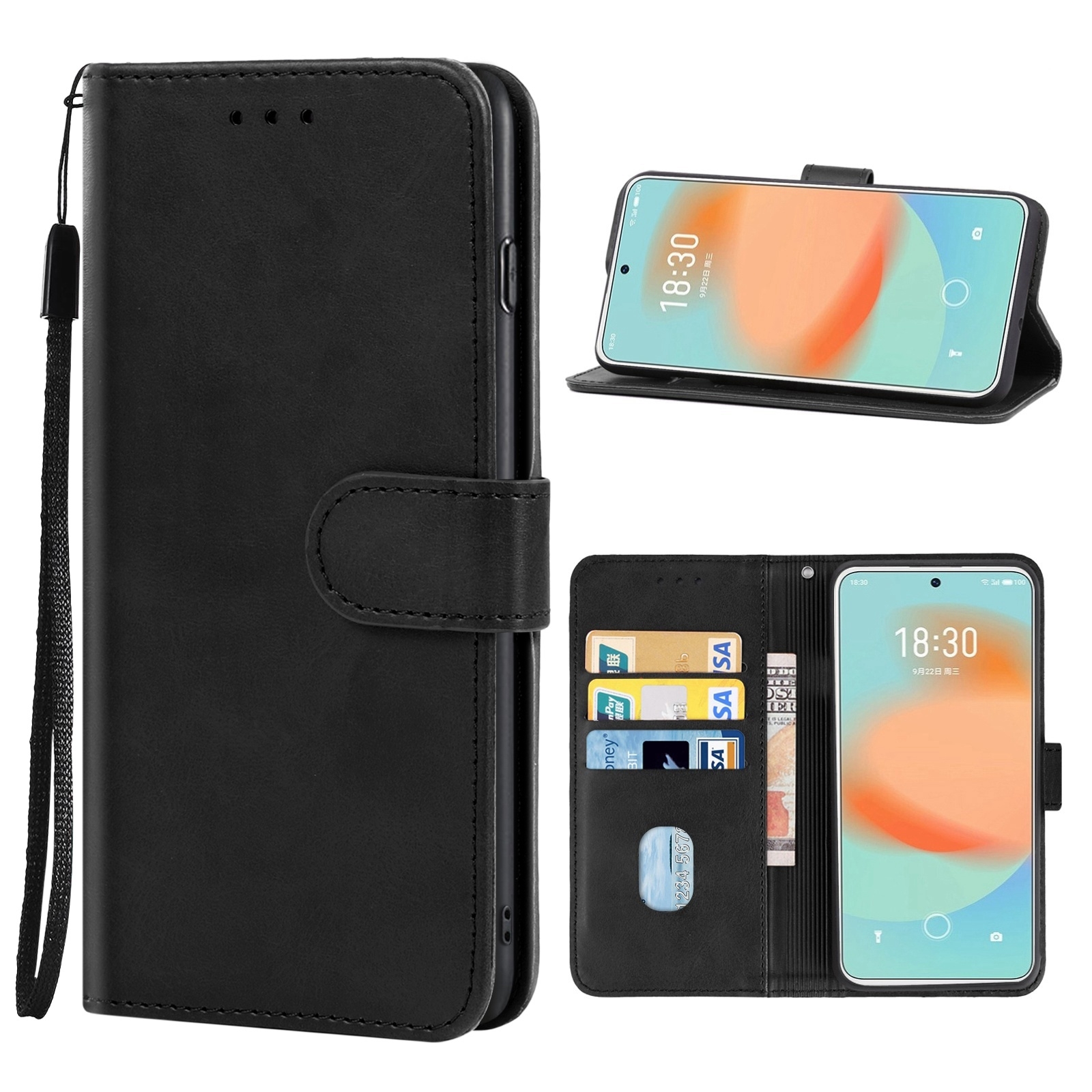 (New)Leather Phone Case For Meizu 18x